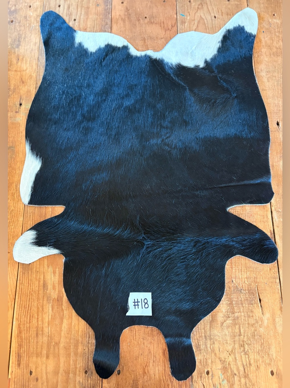 Black and White Authentic Mini Cowhide Rug